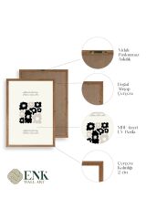 Çiçekler Ahşap Çerçeveli Tablo 30 x 42