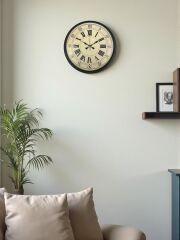 Zentime 36 Cm Siyah Dekoratif Duvar Saati