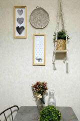 Üçlü Kalp Ve Benekli Happy Ahşap Çerçeve Çocuk Odası 50 x 110