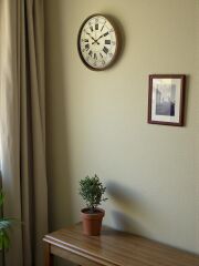 Zentime 36 Cm Kahverengi Dekoratif Duvar Saati