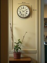 Zentime 36 Cm Kahverengi Dekoratif Duvar Saati