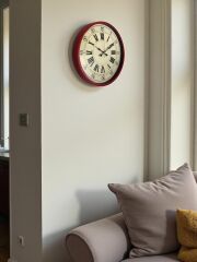 Zentime 36 Cm Kırmızı Dekoratif Duvar Saati