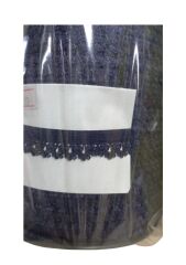 Çamaşır Lastiği Dantelli 1 cm 1 Metre Lacivert