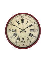 Zentime 36 Cm Kırmızı Dekoratif Duvar Saati