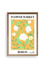 Çiçek Ahşap Çerçeveli Tablo 30 x 42