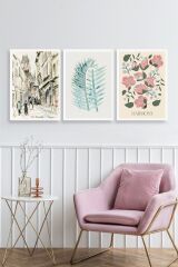 Harmony Üçlü Ahşap Çerçeveli Tablo 23 x 30