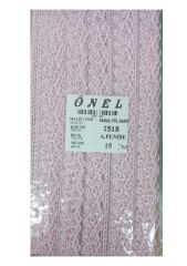 Dantel Polyester Sanal Tül Bant Açık Pembe 15 Metre En 3 cm ON-1518-AP