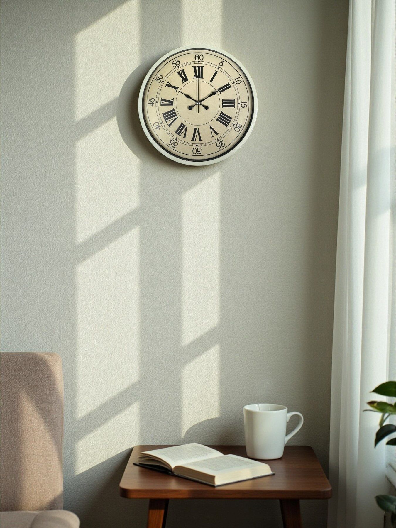 Zentime 36 Cm Sarı Dekoratif Duvar Saati