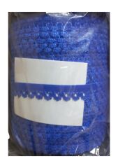 Çamaşır Lastiği Dantelli 1 cm 1 Metre Saks