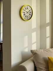 Zentime 36 Cm Sarı Dekoratif Duvar Saati