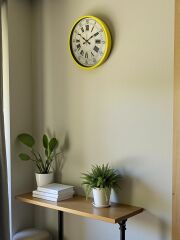 Zentime 36 Cm Sarı Dekoratif Duvar Saati